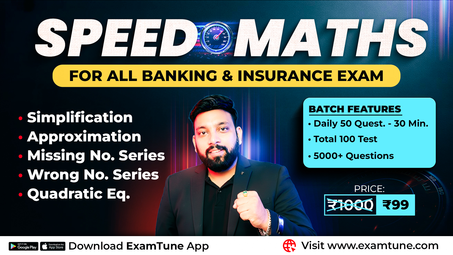 Speed Maths Mock Test All Banking and Insurance Exam ( 5000 Questions ) 