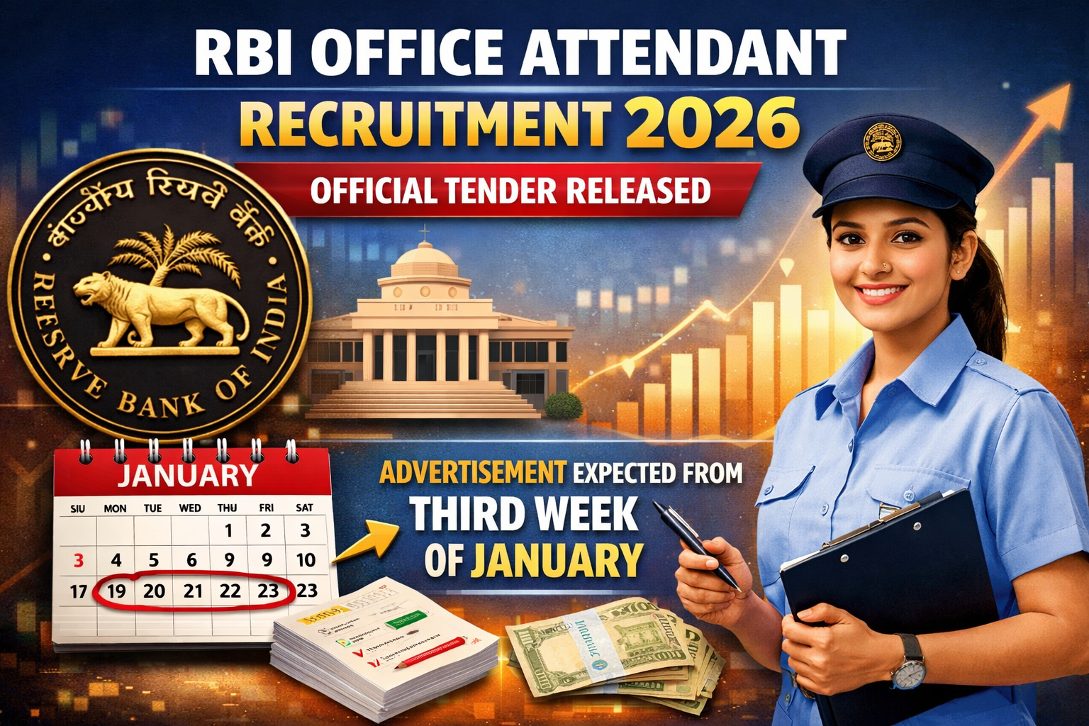 RBI Office Attendant Recruitment 2026: Official Tender Released, Advertisement Expected from Third Week of January