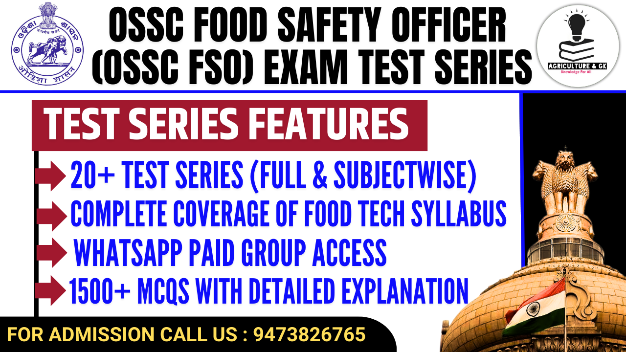 OSSC Food Safety Officer (FSO) Exam Mock Test (Test Series)