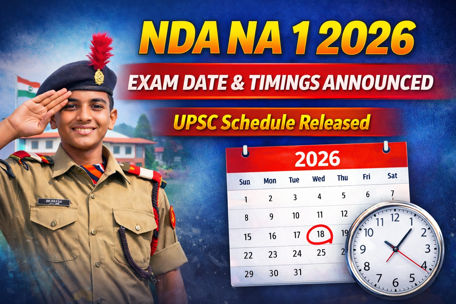 NDA NA 1 2026: यूपीएससी एनडीए एनए एग्जामिनेशन के लिए डेट एवं टाइमिंग घोषित, देखें परीक्षा शेड्यूल