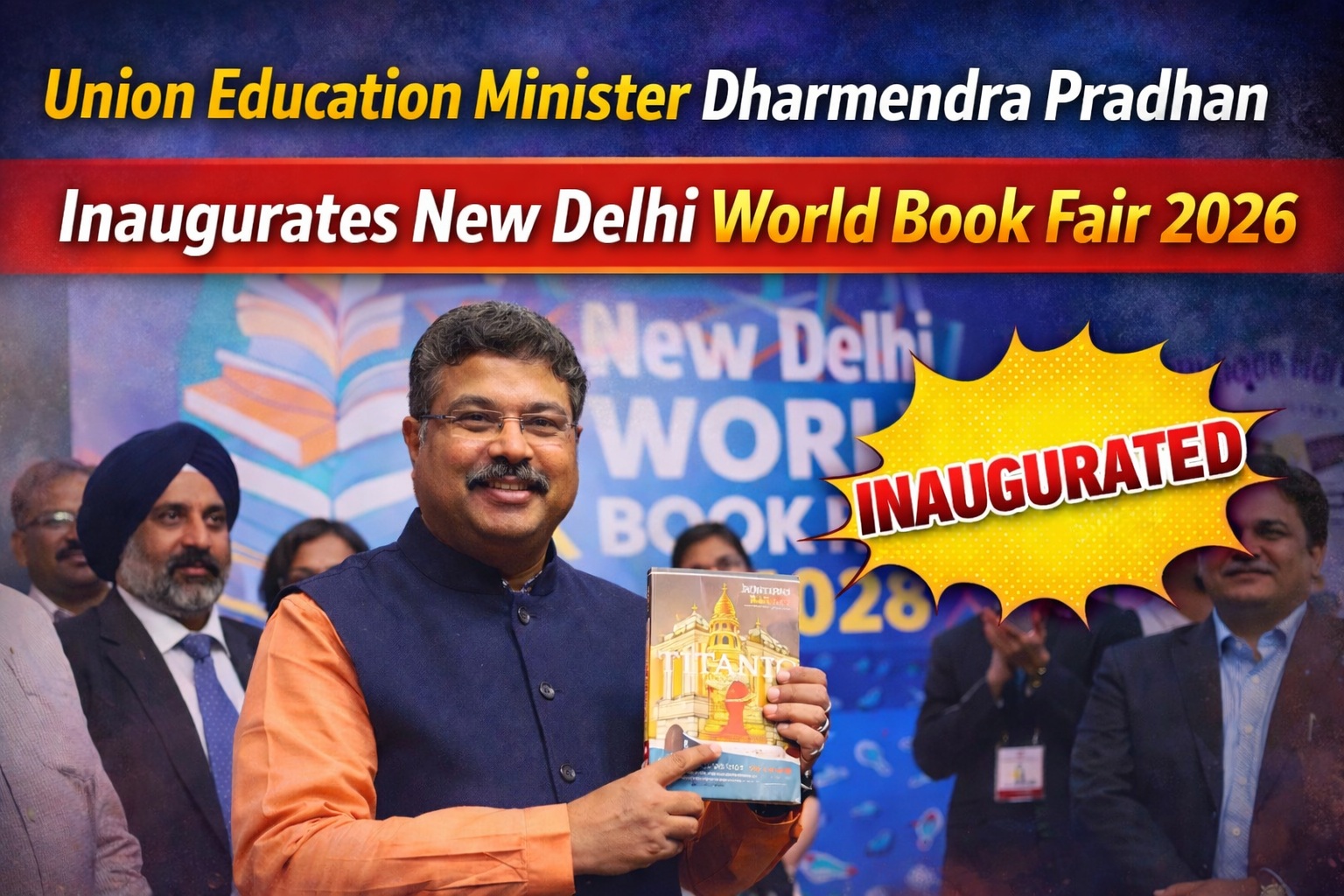 केंद्रीय शिक्षा मंत्री श्री धर्मेंद्र प्रधान ने नई दिल्ली विश्व पुस्तक मेले 2026 का उद्घाटन किया