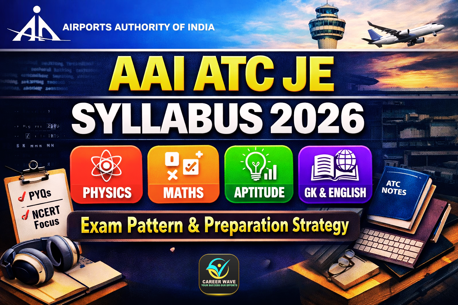 AAI ATC JE Syllabus 2026 – Complete Subject-wise Details, Exam Pattern & Career Wave Preparation