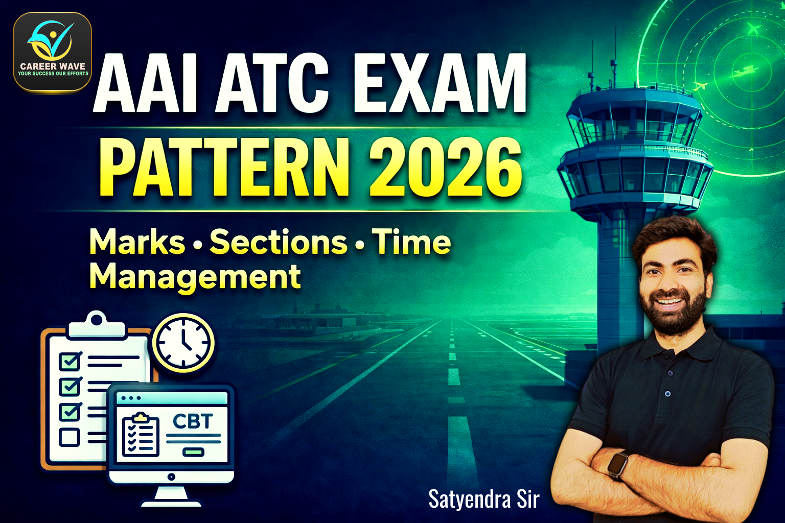 AAI ATC Exam Pattern 2026 – Marks, Sections & Time Management | Career Wave