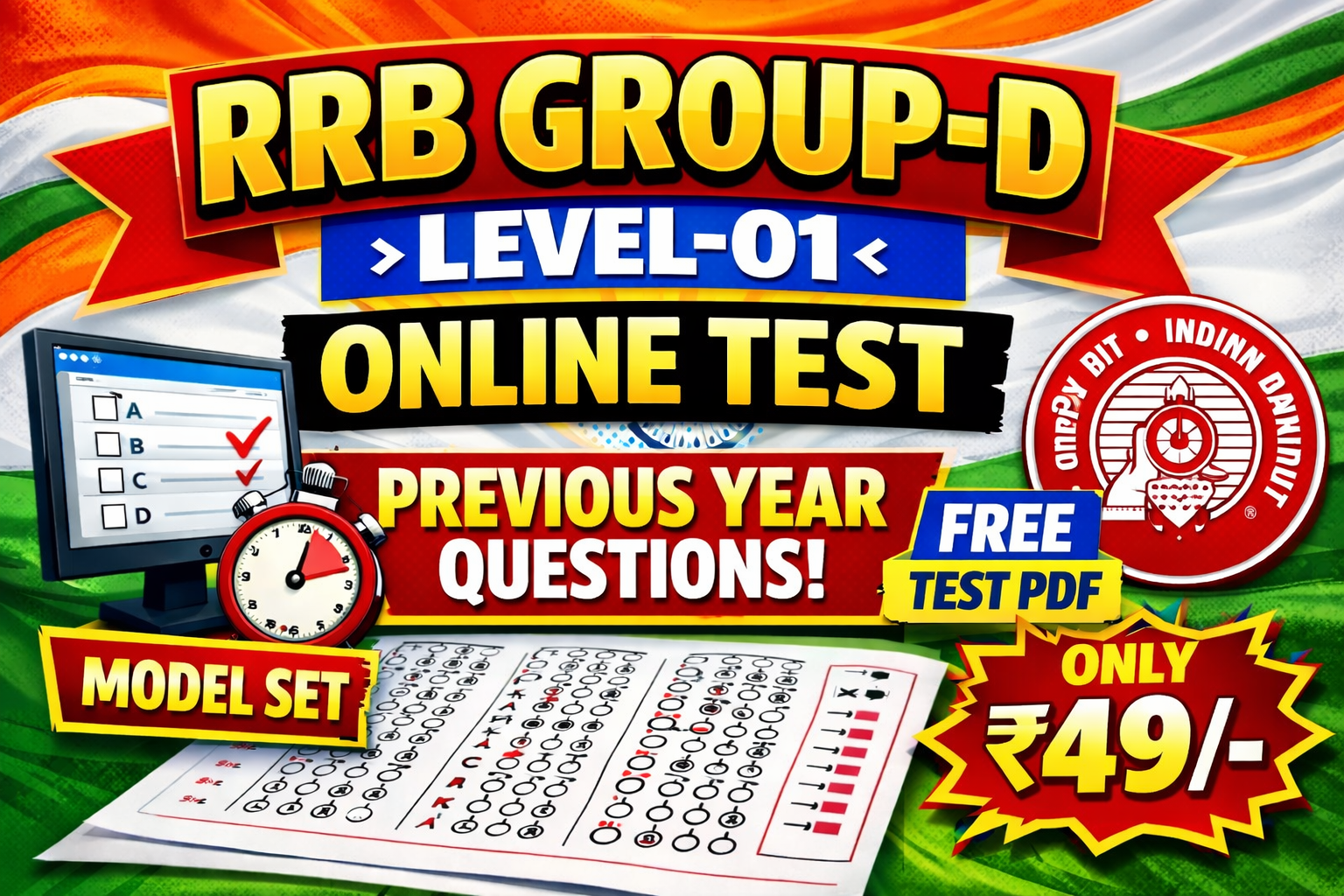 RRB GROUP-D ONLINE TEST SERIES-2026