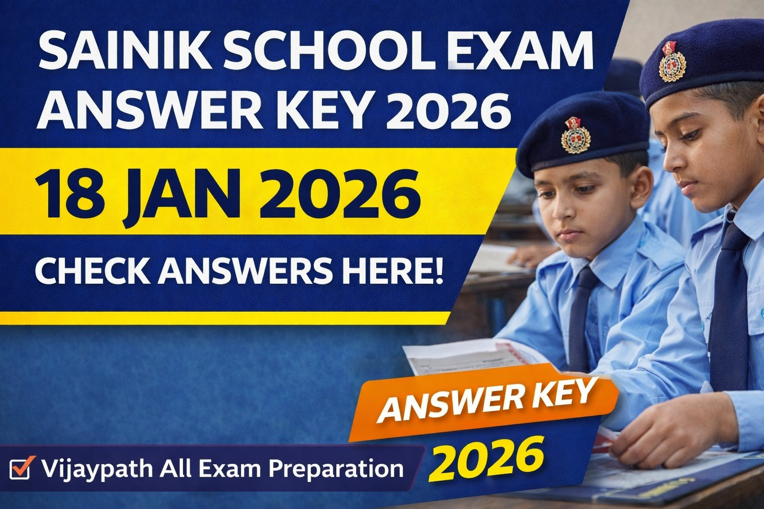 Sainik School Entrance Exam 2026 Answer Key