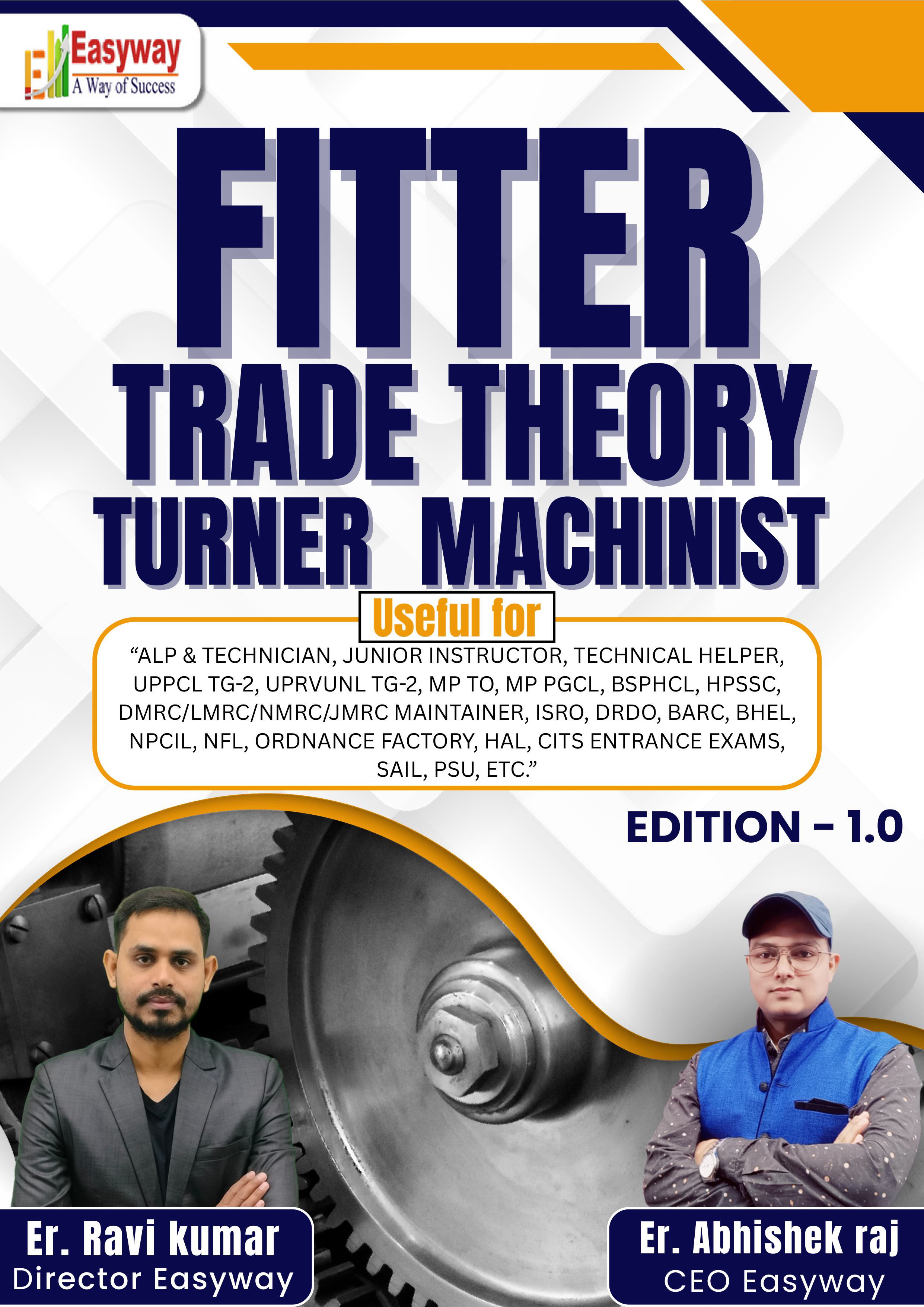 Fitter , Turner , Machinist , Theory Book ( ALP , ISRO , DRDO , PSU, MP Lineman )