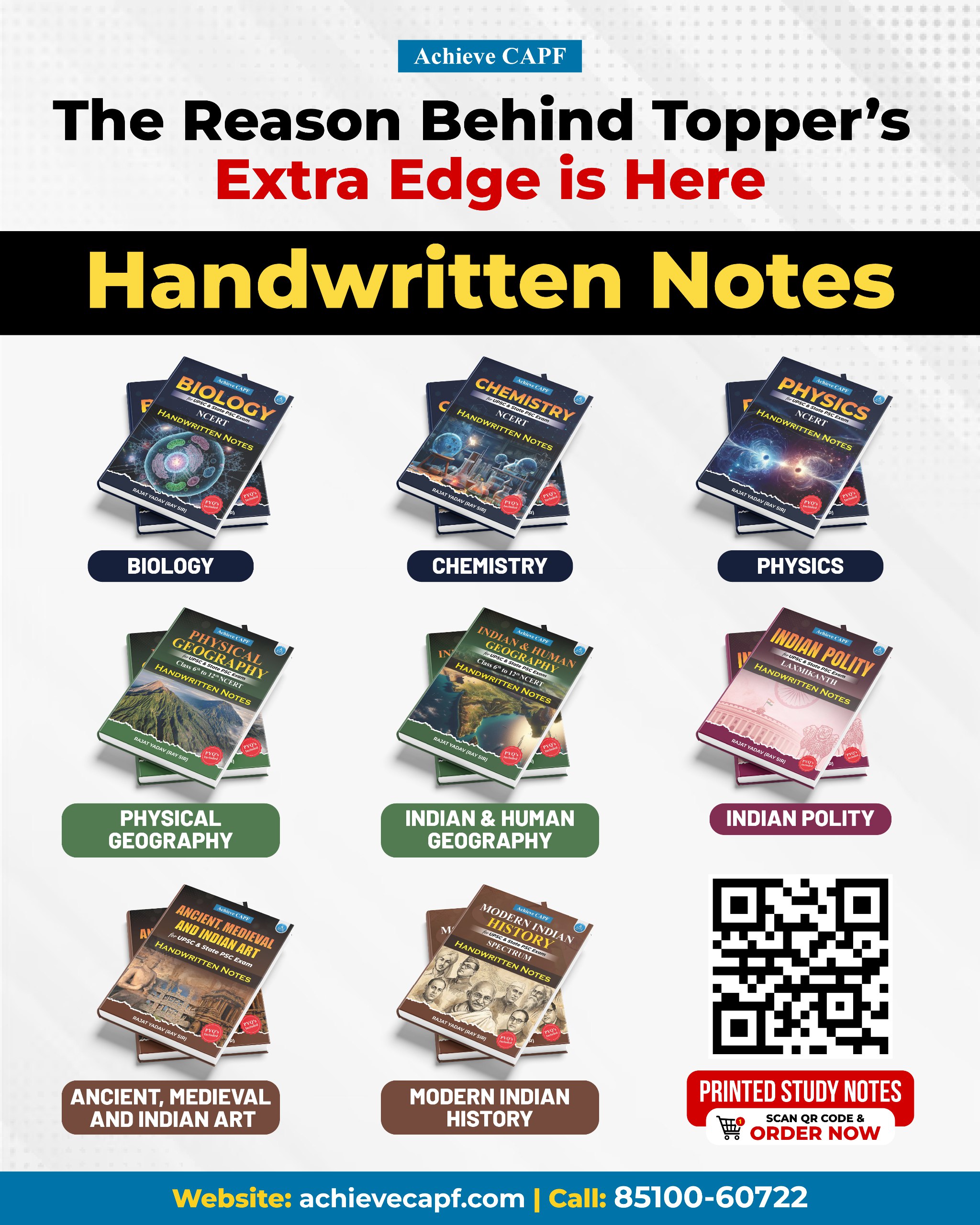 AchieveCAPF Handwritten Notes Booklet