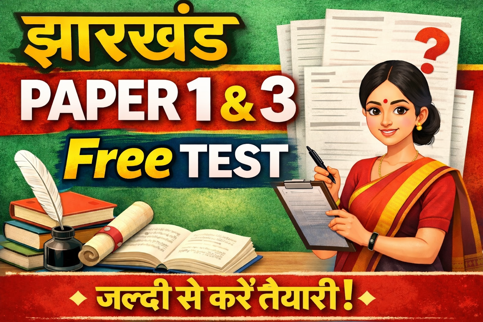 Jharkhand Paper 1 & 3 Free Test