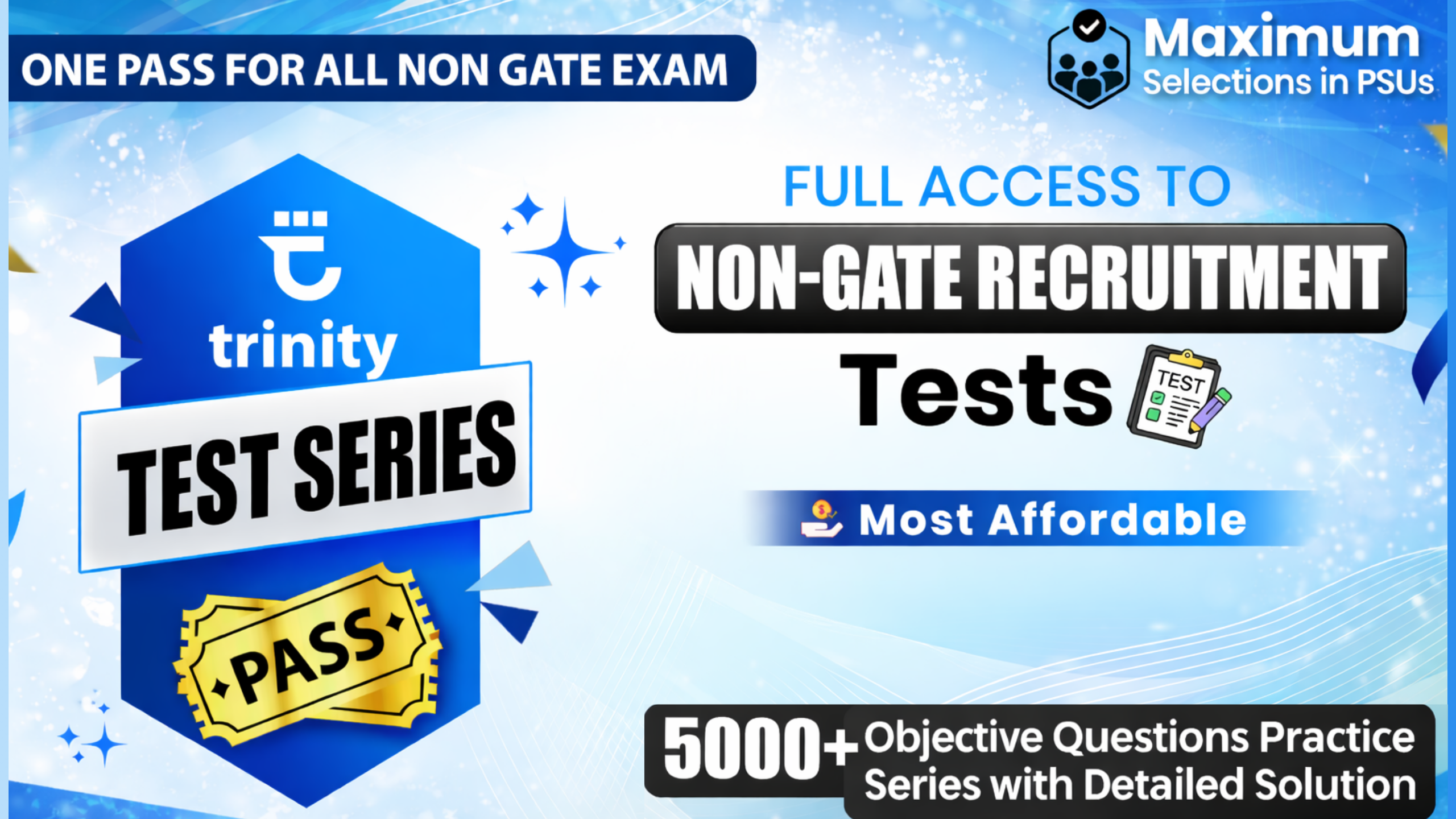 trinity Non-GATE 2026 Test Series PASS-2026