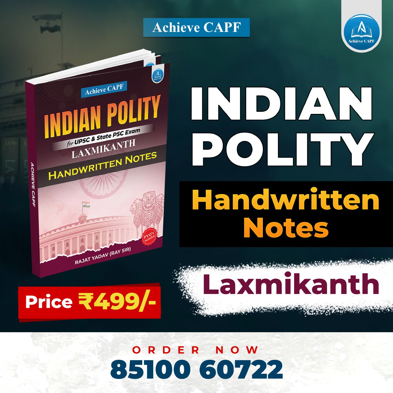 Polity Handwritten Notes Booklet