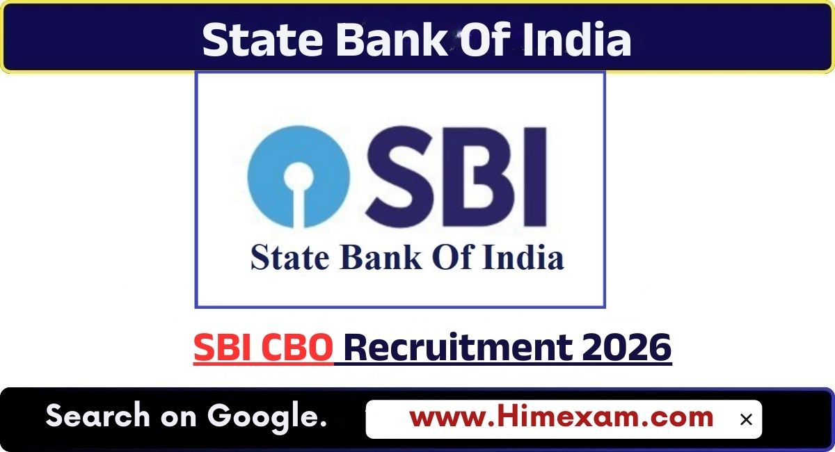 SBI CBO Recruitment 2026