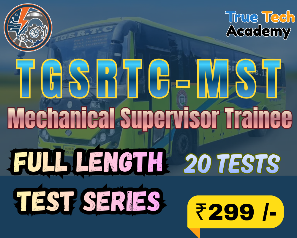 TGSRTC MST- Test series (Coupon Code: TEST)