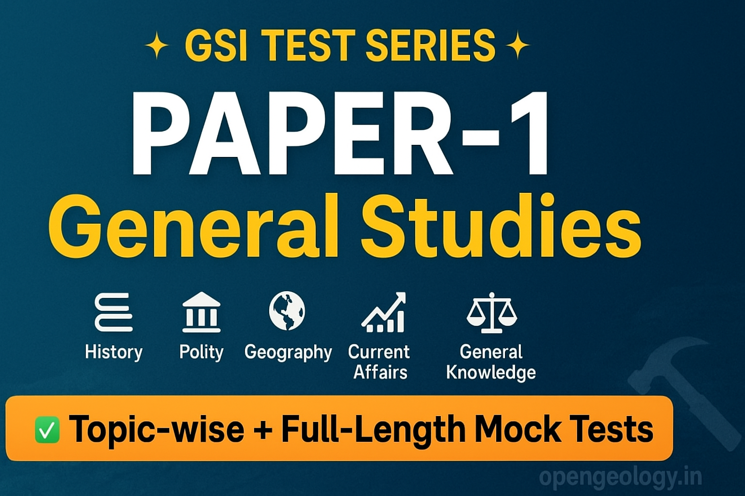 GSI (GS) PAPER-1 TEST SERIES 2027