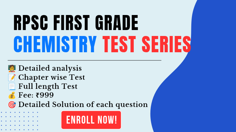 RPSC School Lecturer Chemistry Test Series (Bilingual – English & Hindi)