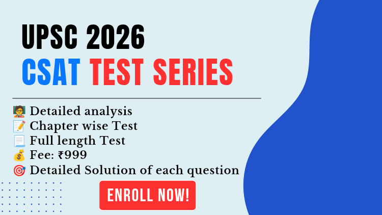 UPSC CSAT Test Series 2026 | 5 Full Length + 15 Subject-wise Tests