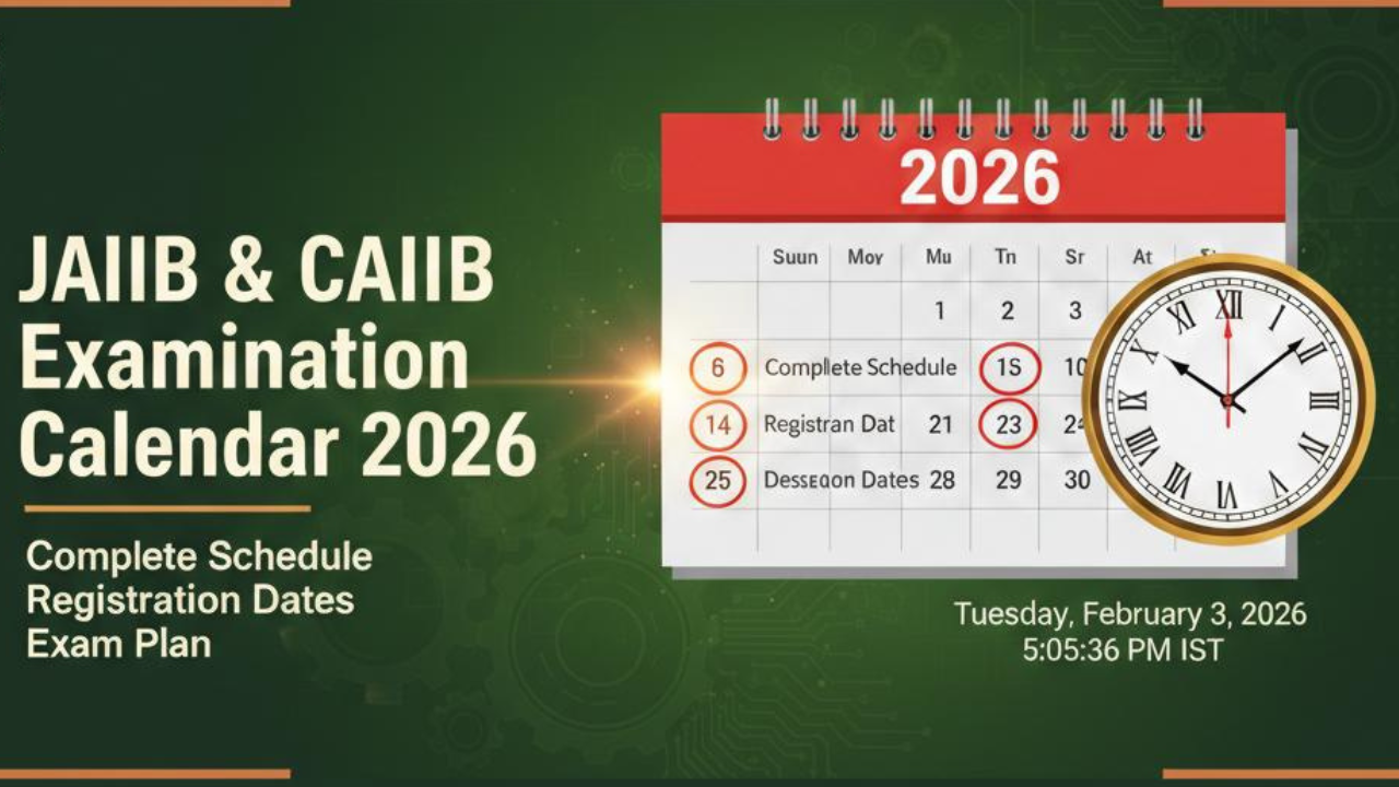 JAIIB & CAIIB Examination Calendar 2026: Complete Schedule, Registration Dates & Exam Plan