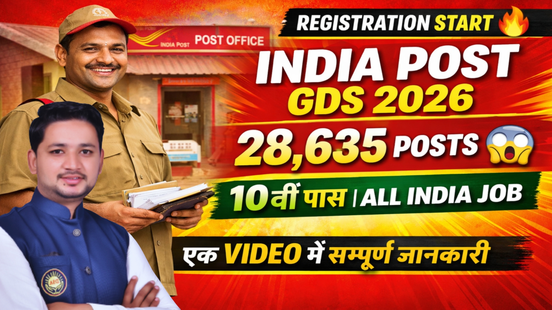 India Post GDS 2026 Vacancy | 28635 Posts | 10th Pass Govt Job | Apply Online