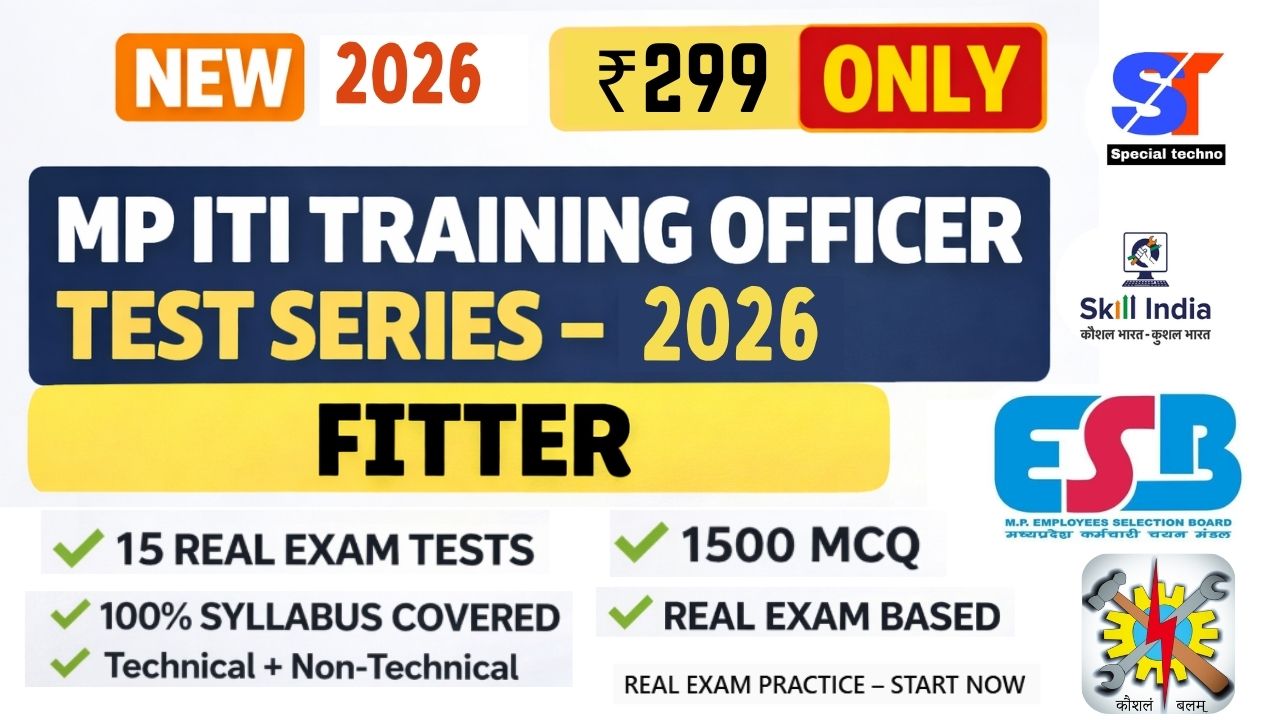 MP ITI TO Fitter Test Series 2026.