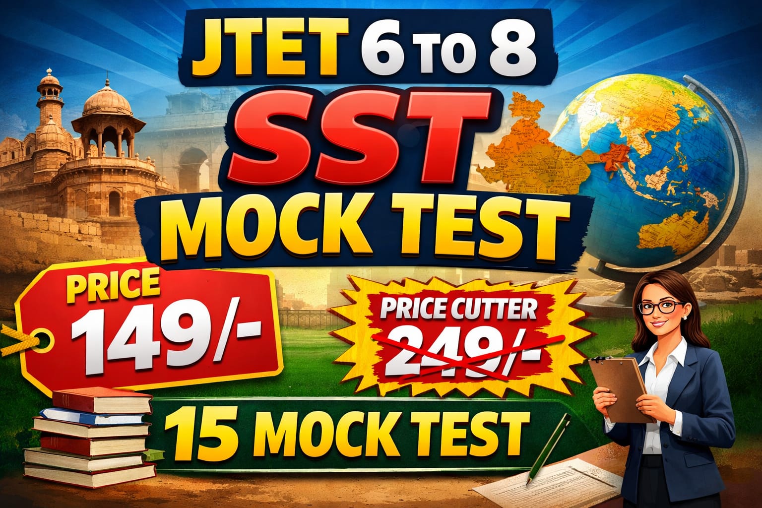 JTET 6TO8 SST SPECIAL FULL MOCK TEST 2026