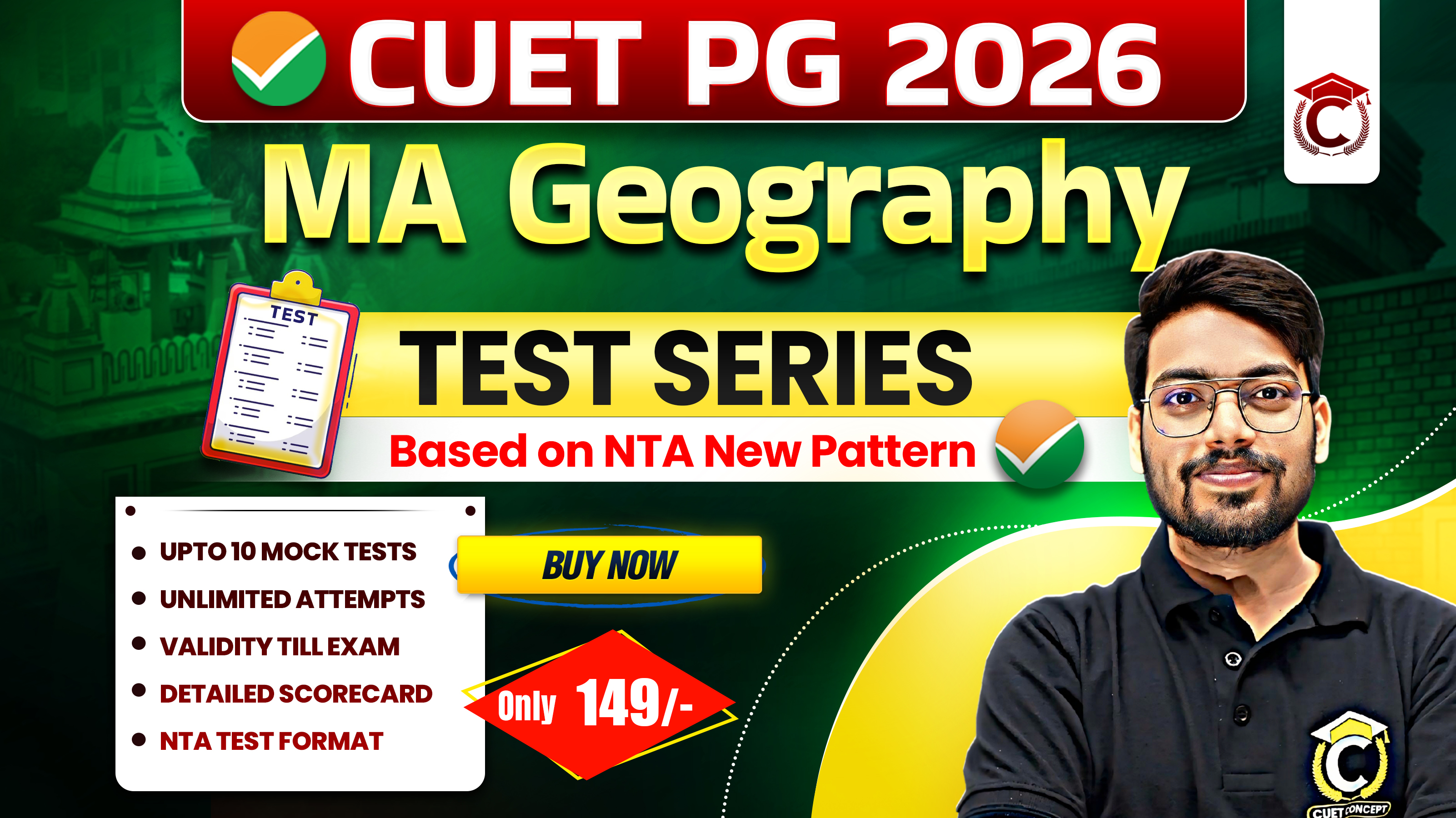 CUET PG 2026 MA Geography Test Series