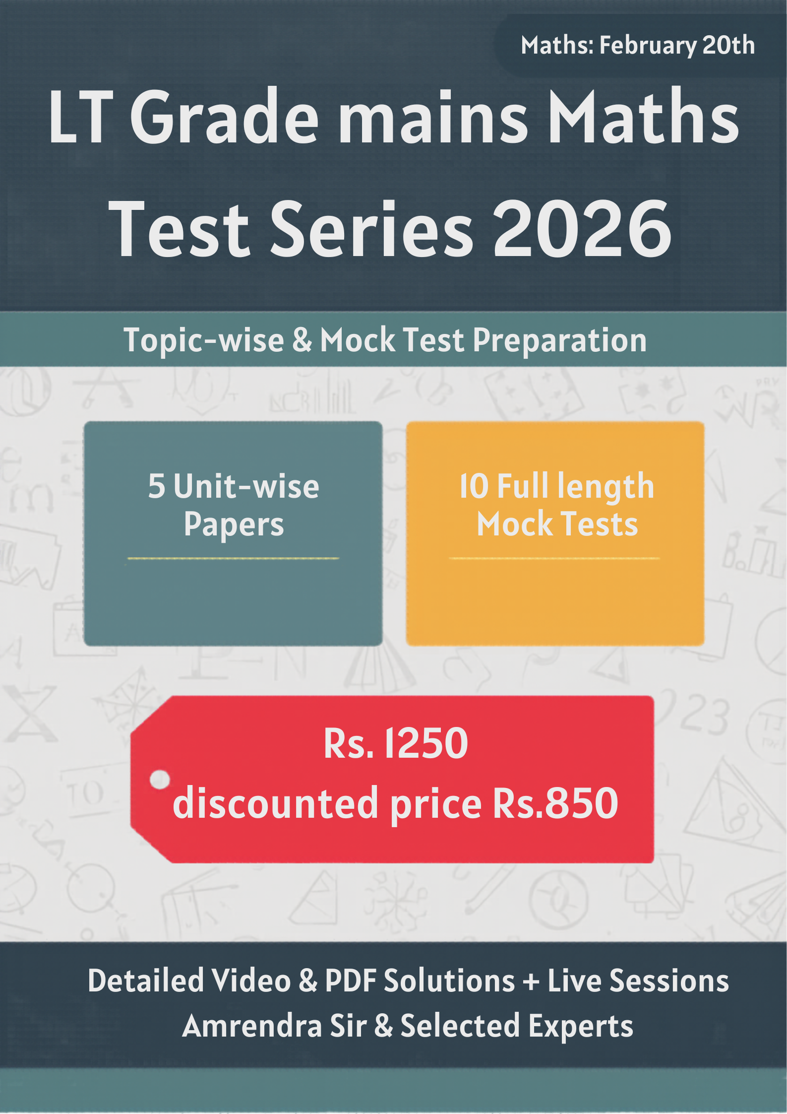 LT Grade mains Maths Test Series 2026