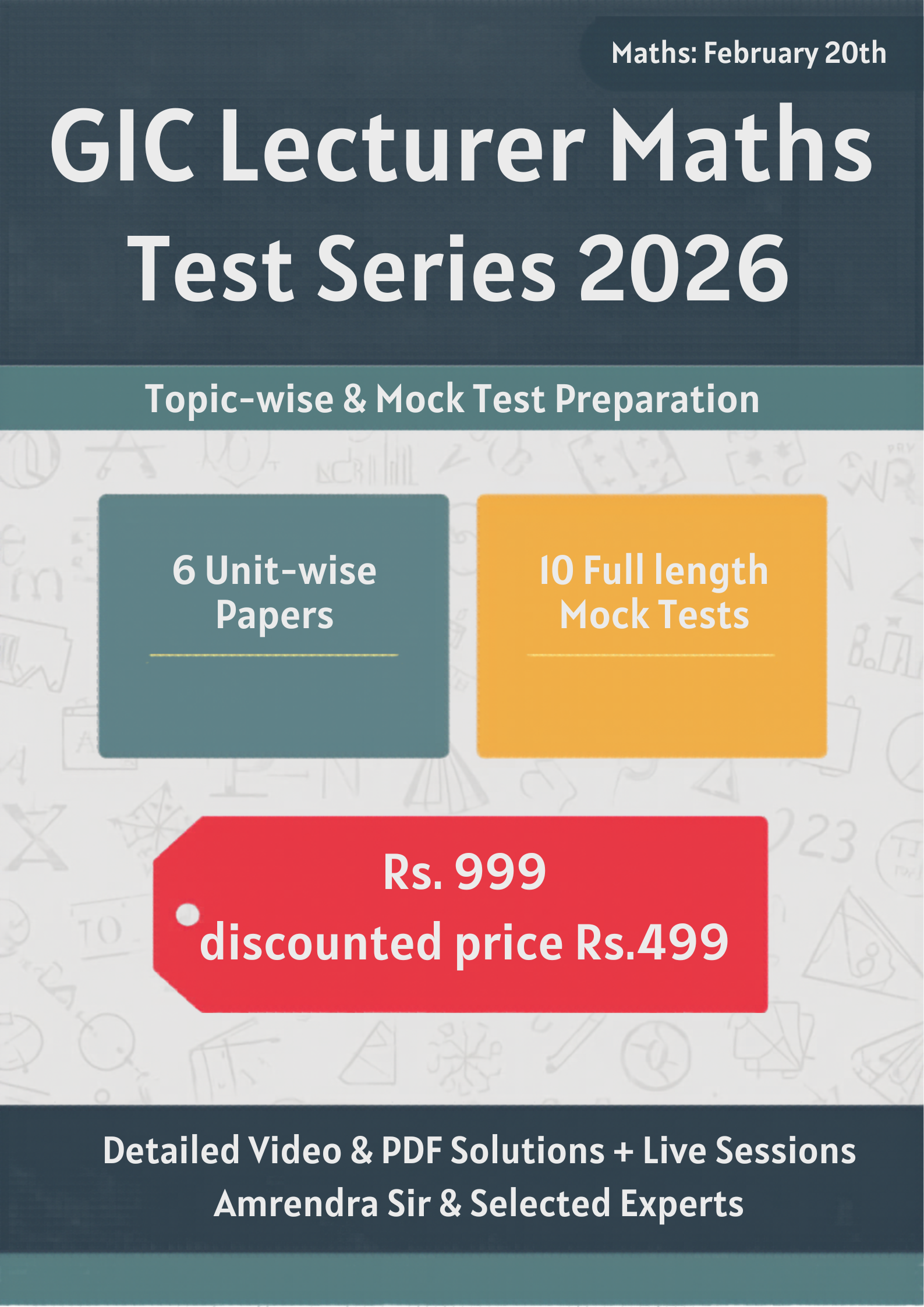 GIC Lecture Maths Test Series 2026