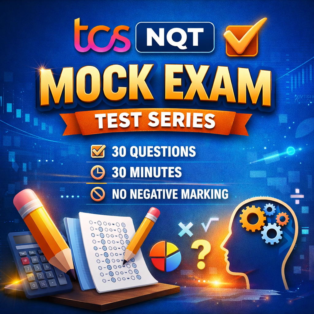 TCS NQT Test Series – 5 Full Mocks (QA + LR)