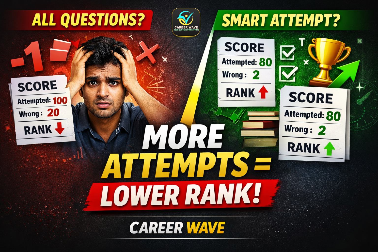 Why Attempting All Questions Reduces Your Rank | Smart Exam Strategy by Career Wave