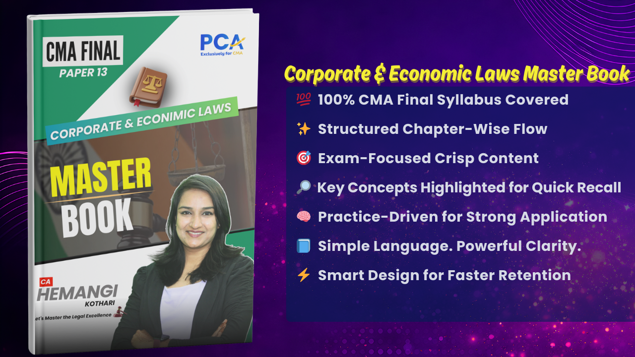 Corporate & Economic Law Master Book | CMA Final by CA Hemangi Kothari