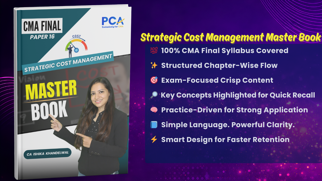 Strategic Cost Management Master Book | CMA Final by CA Ishika Khandelwal 