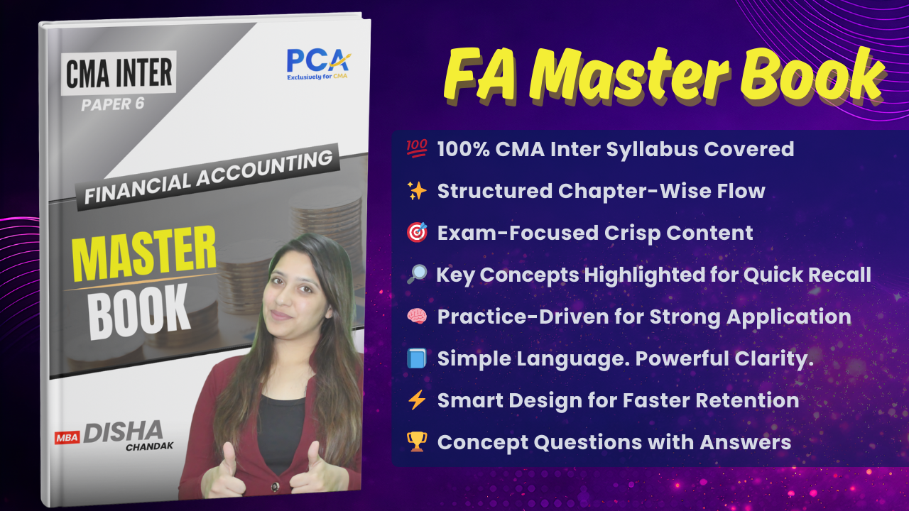 Financial Accounting Master Book | CMA Inter by MBA Disha Chandak