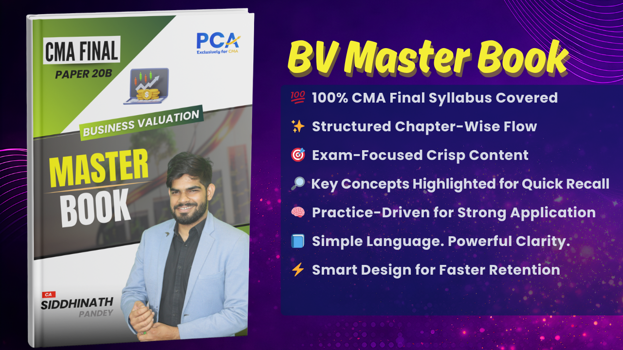 Business Valuation Master Book | CMA Final by CA Siddhinath Pandey