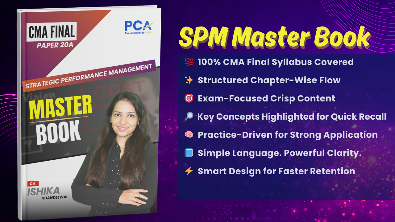Strategic Performance Management Master Book | CMA Final  by CA Ishika Khandelwal 