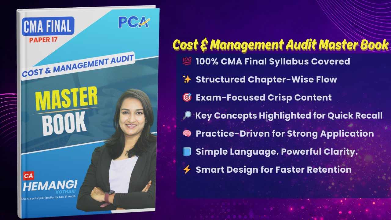 Cost & Management Audit Master Book | CMA Final by CA Hemangi Kothari