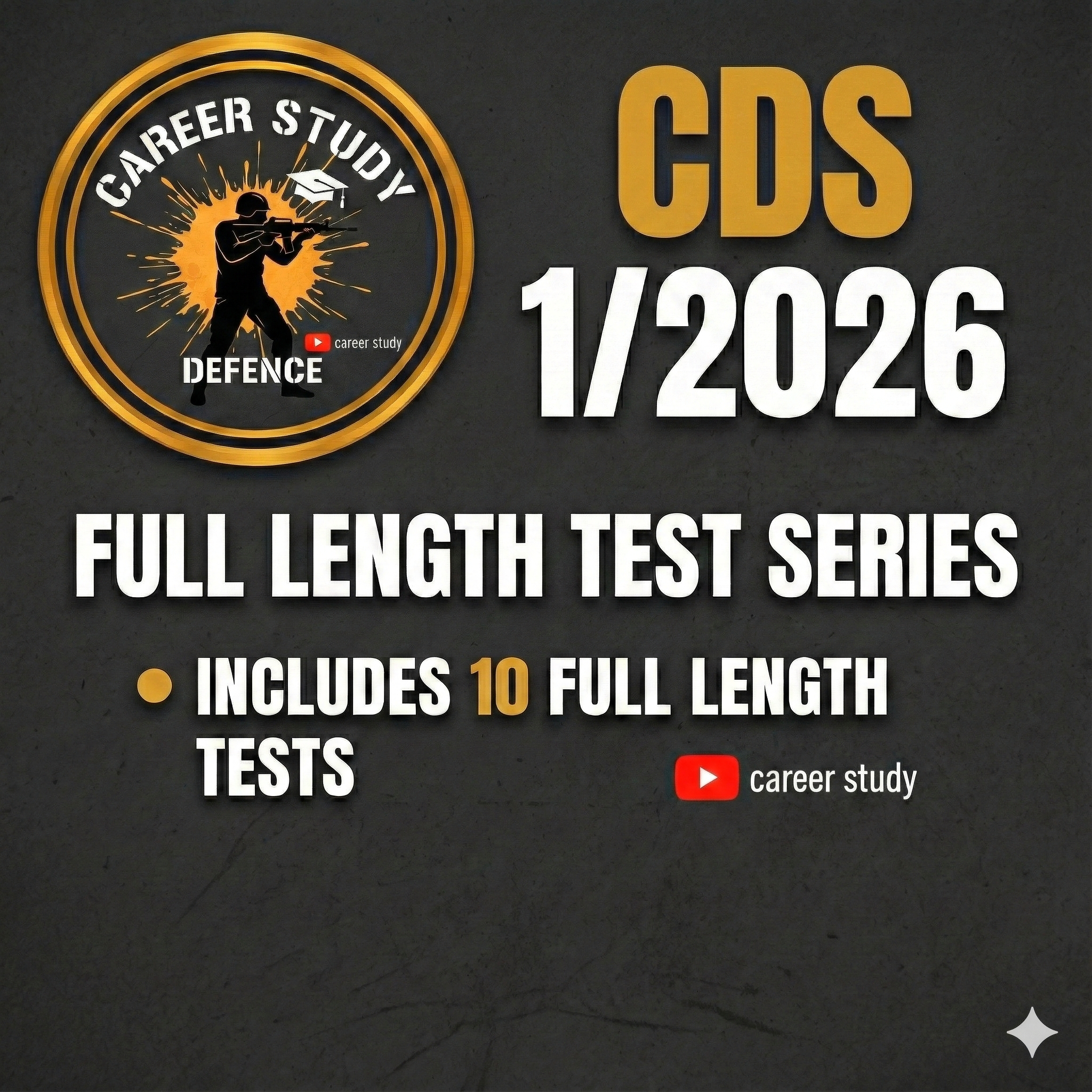 CDS 1/2026 10 Full length Mock test