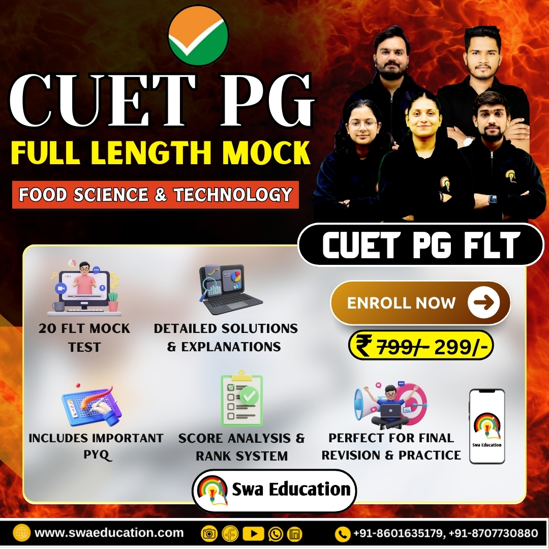 CUET PG FOOD SCIENCE & TECHNOLOGY MOCK TEST