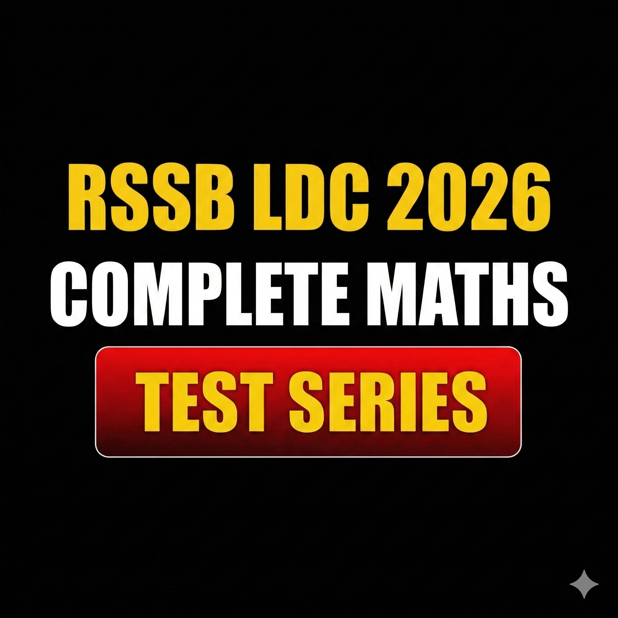 RSSB LDC 2026 || COMPLETE MATHS || TEST SERIES