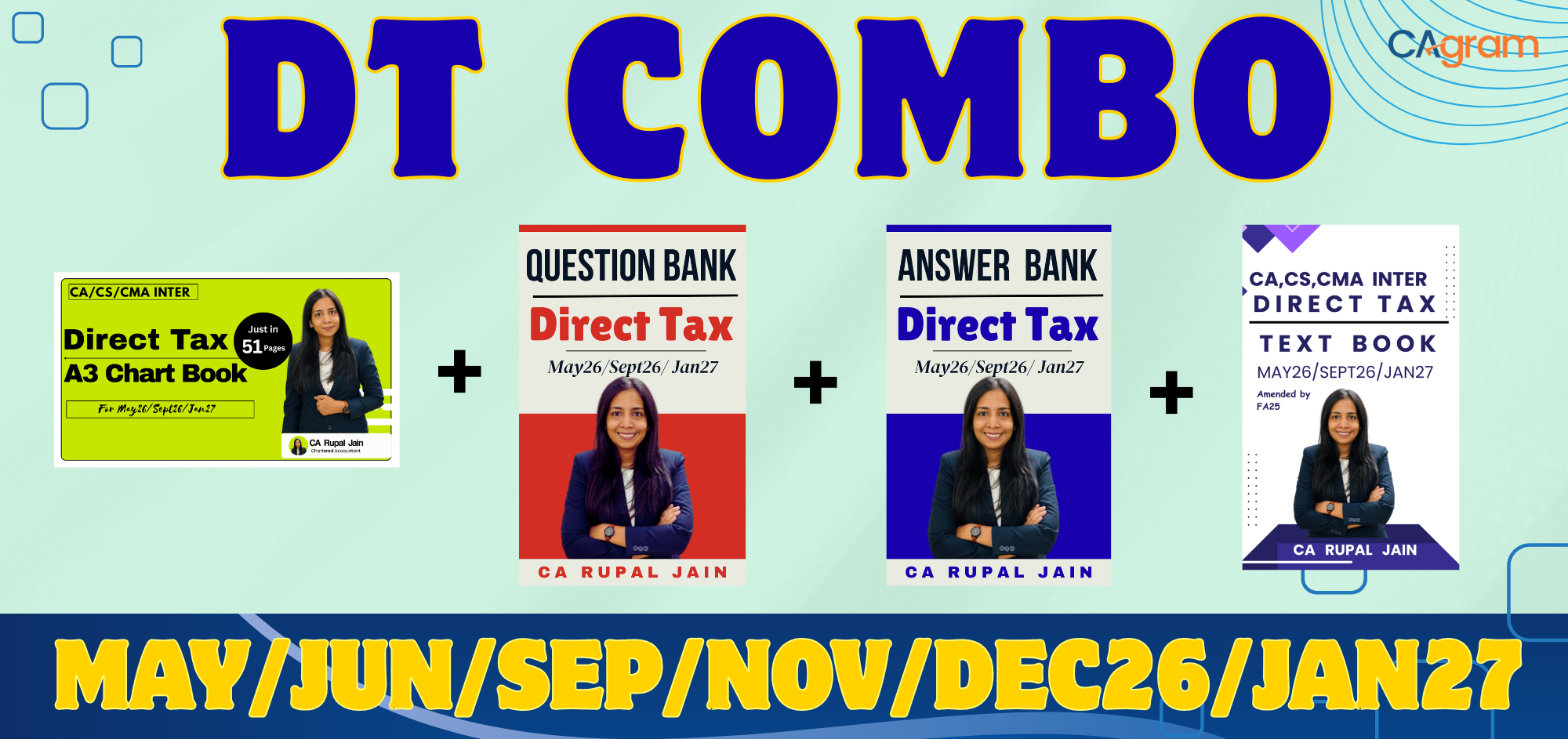 CA | CS | CMA Inter Premium Combo Set — Question Bank | Answer Bank | Textbook | Chat Book (All-in-One Study Package.)