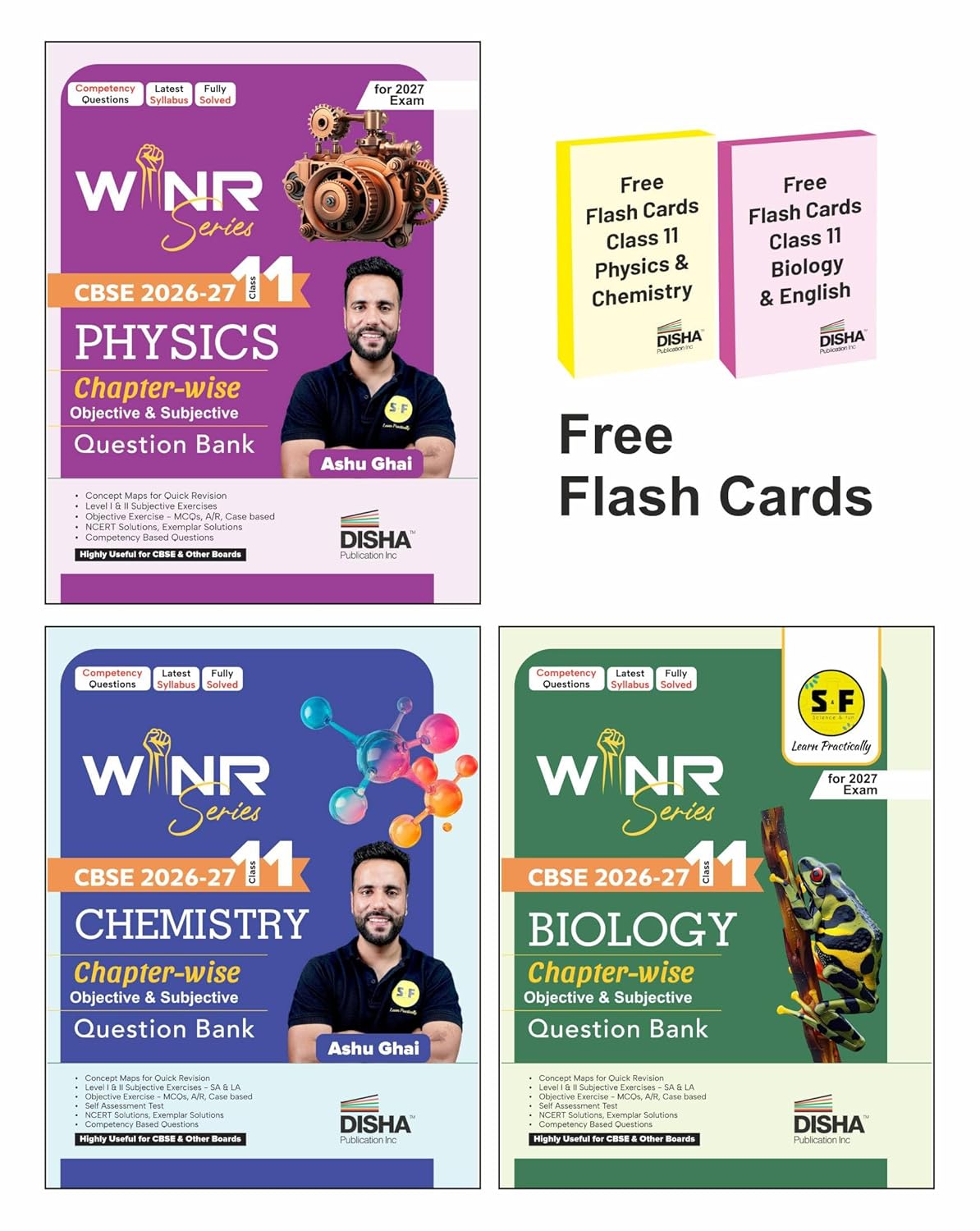 Combo (3 Books) WINR Series CBSE 2026-27 Class 11 Physics, Chemistry & Biology