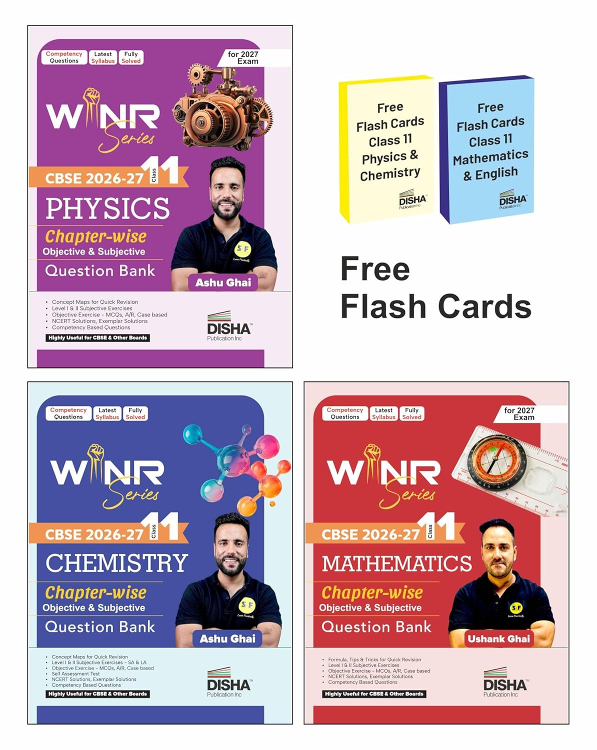 Combo (3 Books) WINR Series CBSE 2026-27 Class 11 Physics, Chemistry & Mathematics