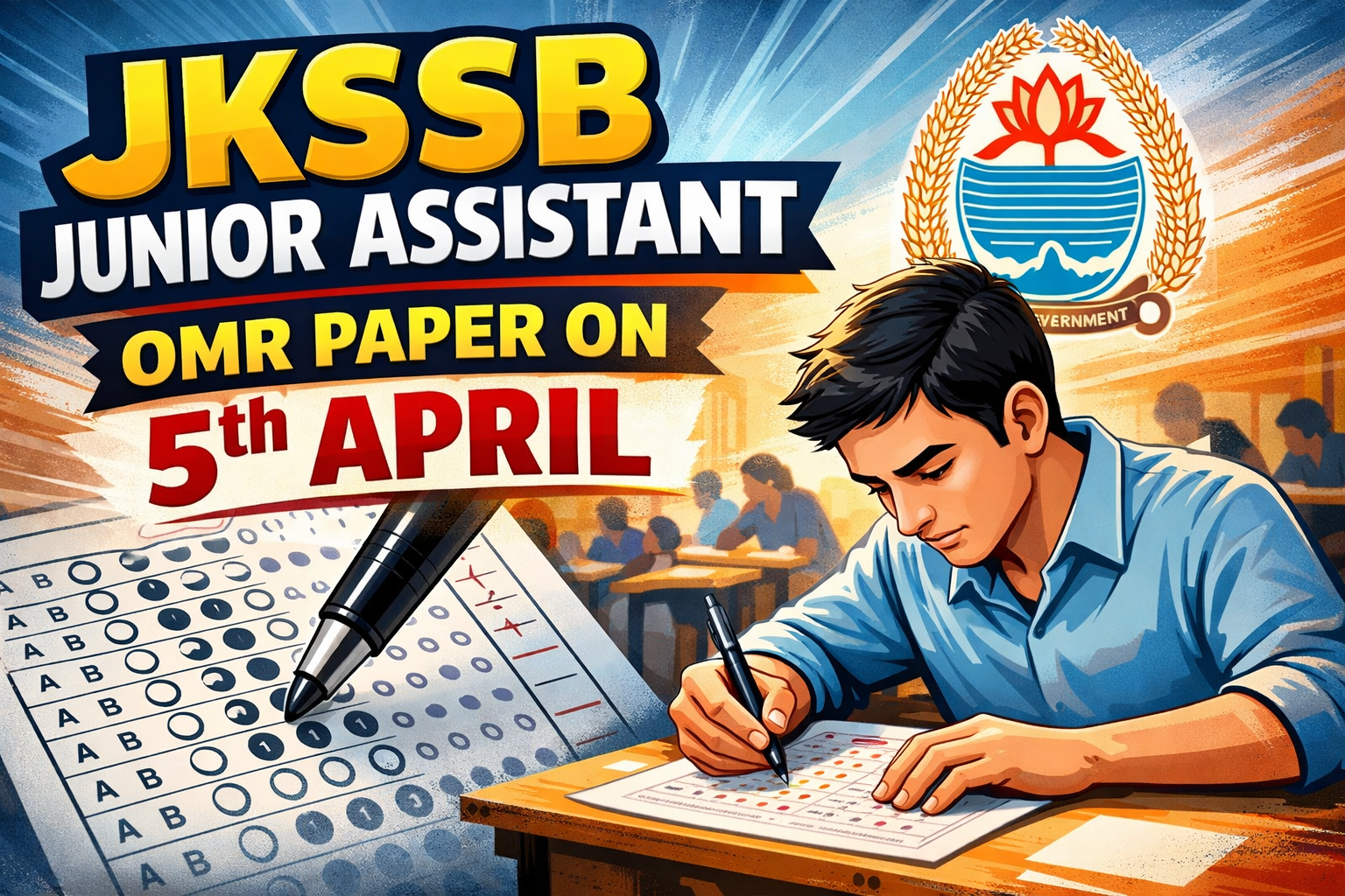 jkssb-junior-assistant-exam-date-2026-5-april-omr-paper