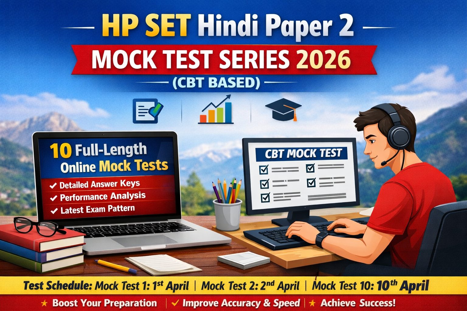 HP SET Hindi Paper 2 Mock Test:- 10 CBT Based Mock Test