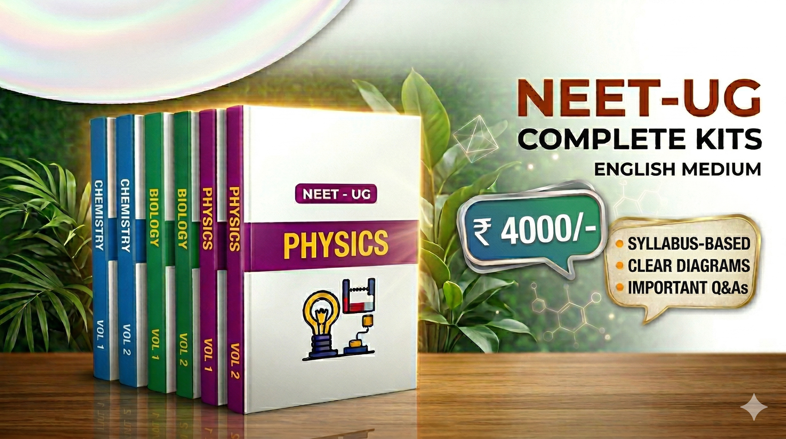 NEET-UG Complete Study Kit (English Medium) – Physics, Chemistry & Biology