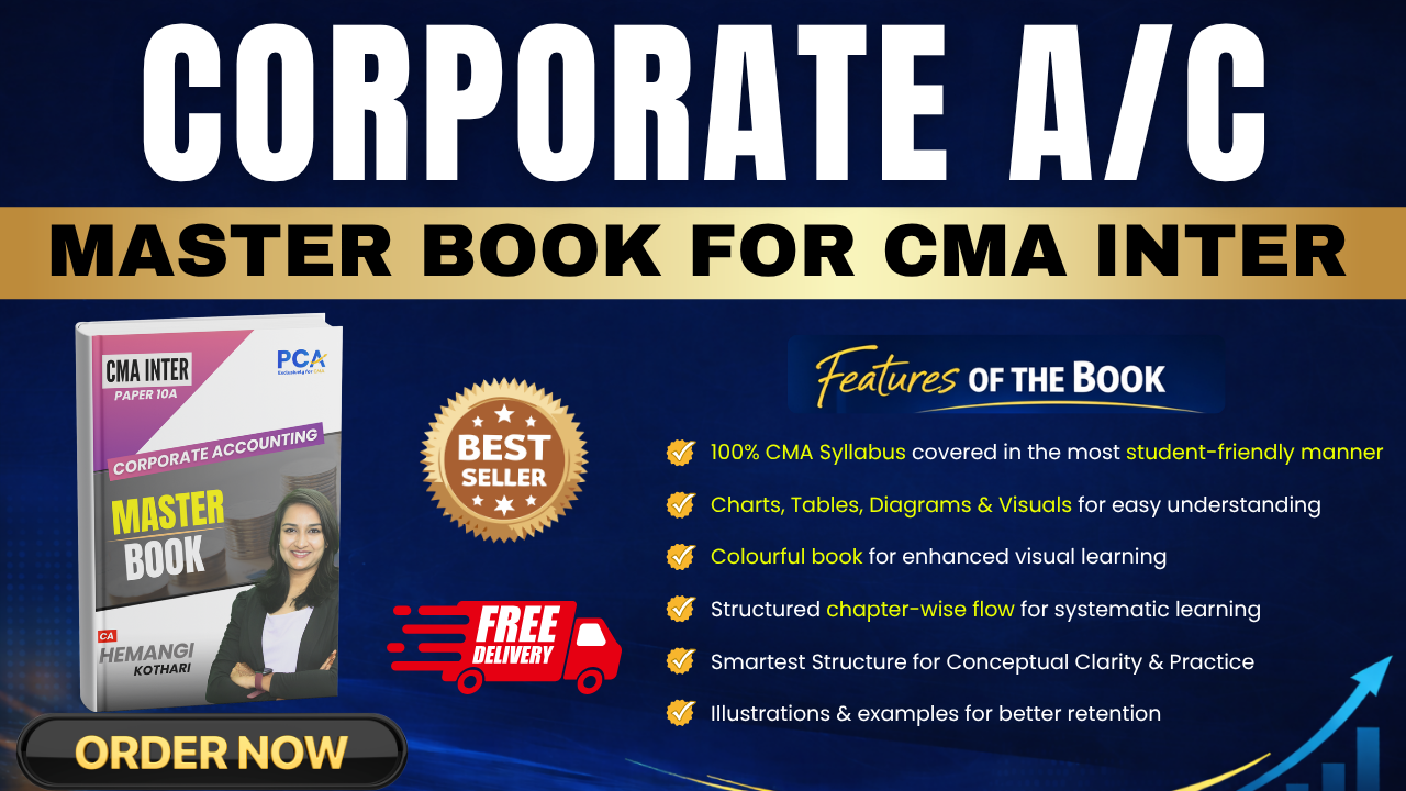 Corporate Accounting Master Book | CMA Inter by CA Hemangi Kothari