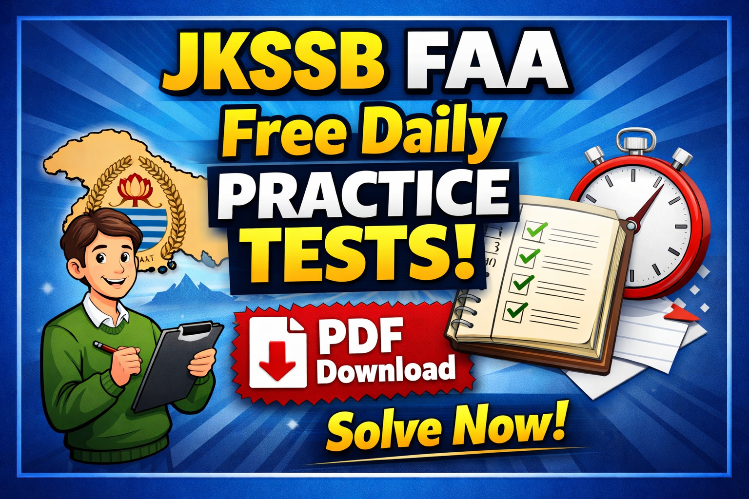 JKSSB FAA Free Daily Practice Tests with PDF Download 2026