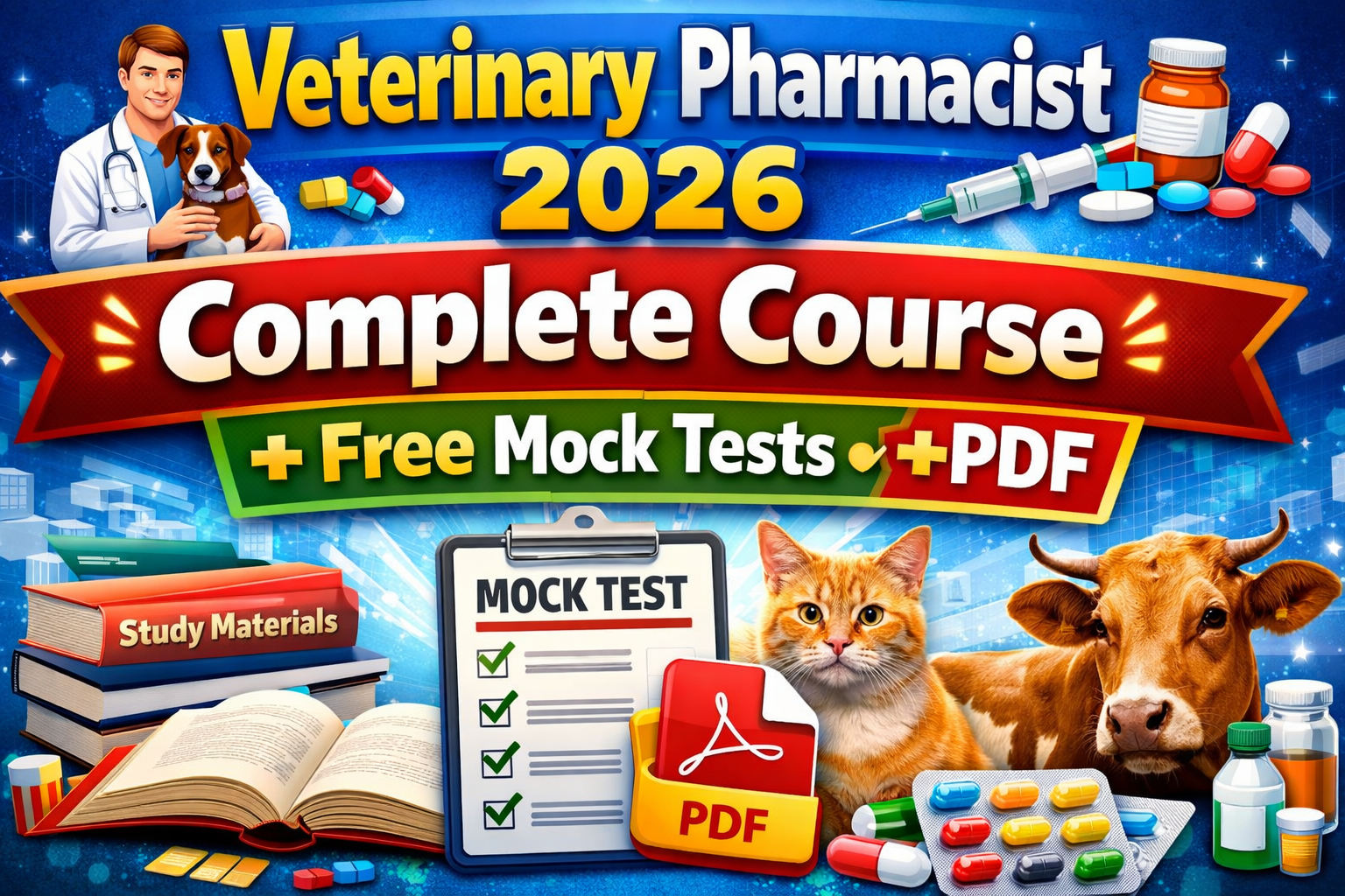 JKSSB Veterinary Pharmacist 2026: Complete Syllabus-Wise Study Material & Mock Test PDF Download
