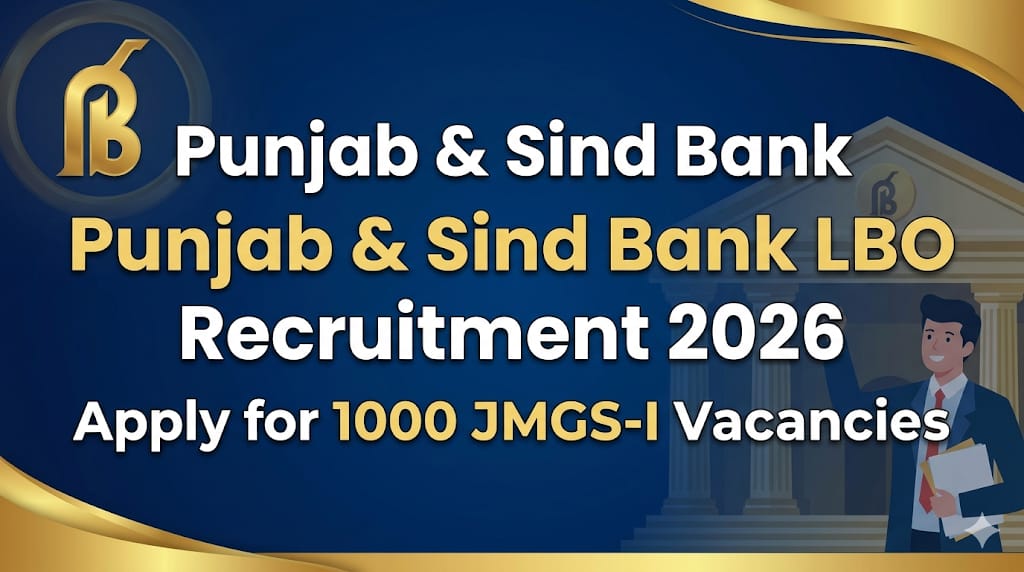 Punjab & Sind Bank LBO Recruitment 2026: Apply for 1000 JMGS-I Vacancies