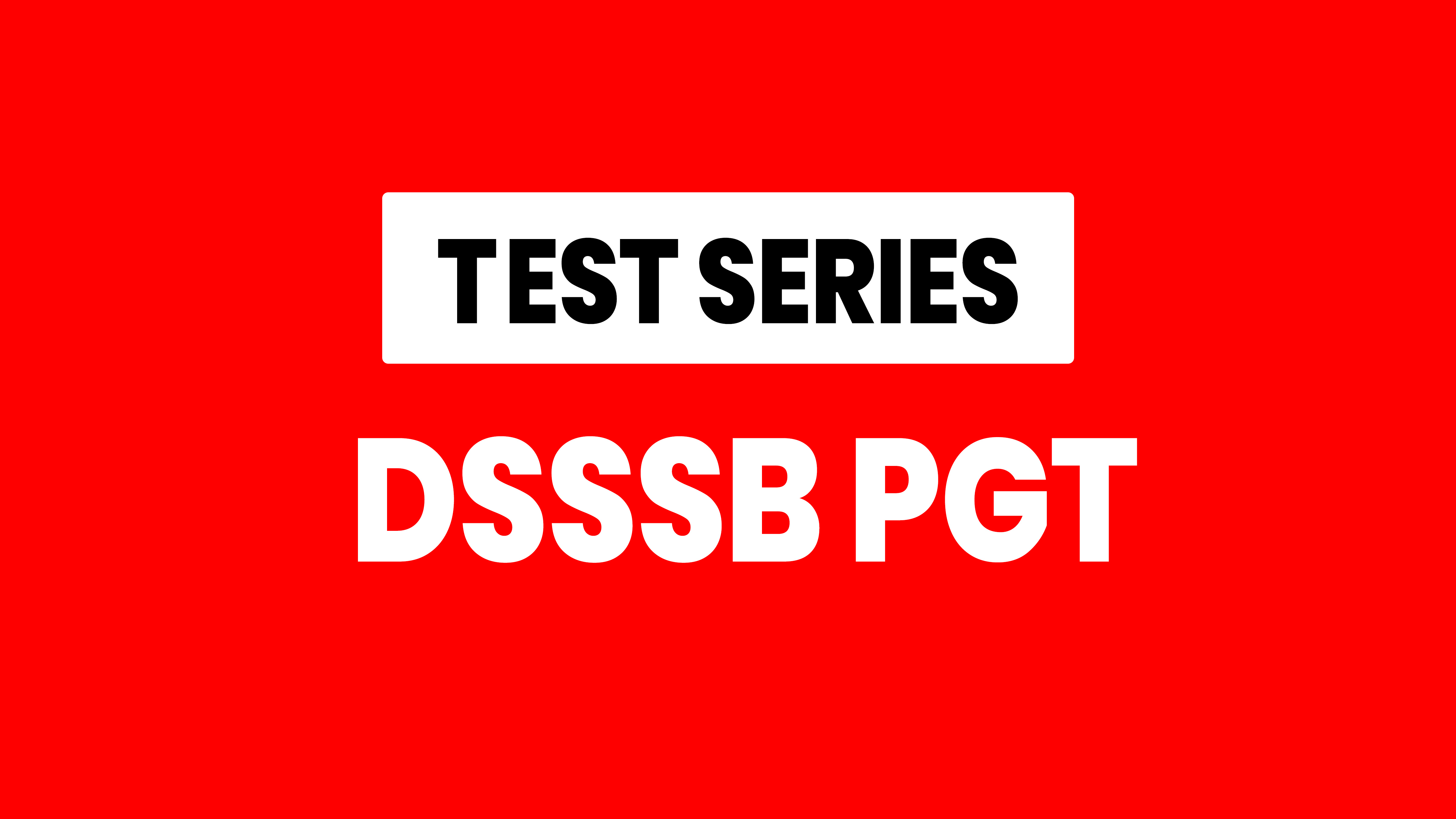 DSSSB PGT