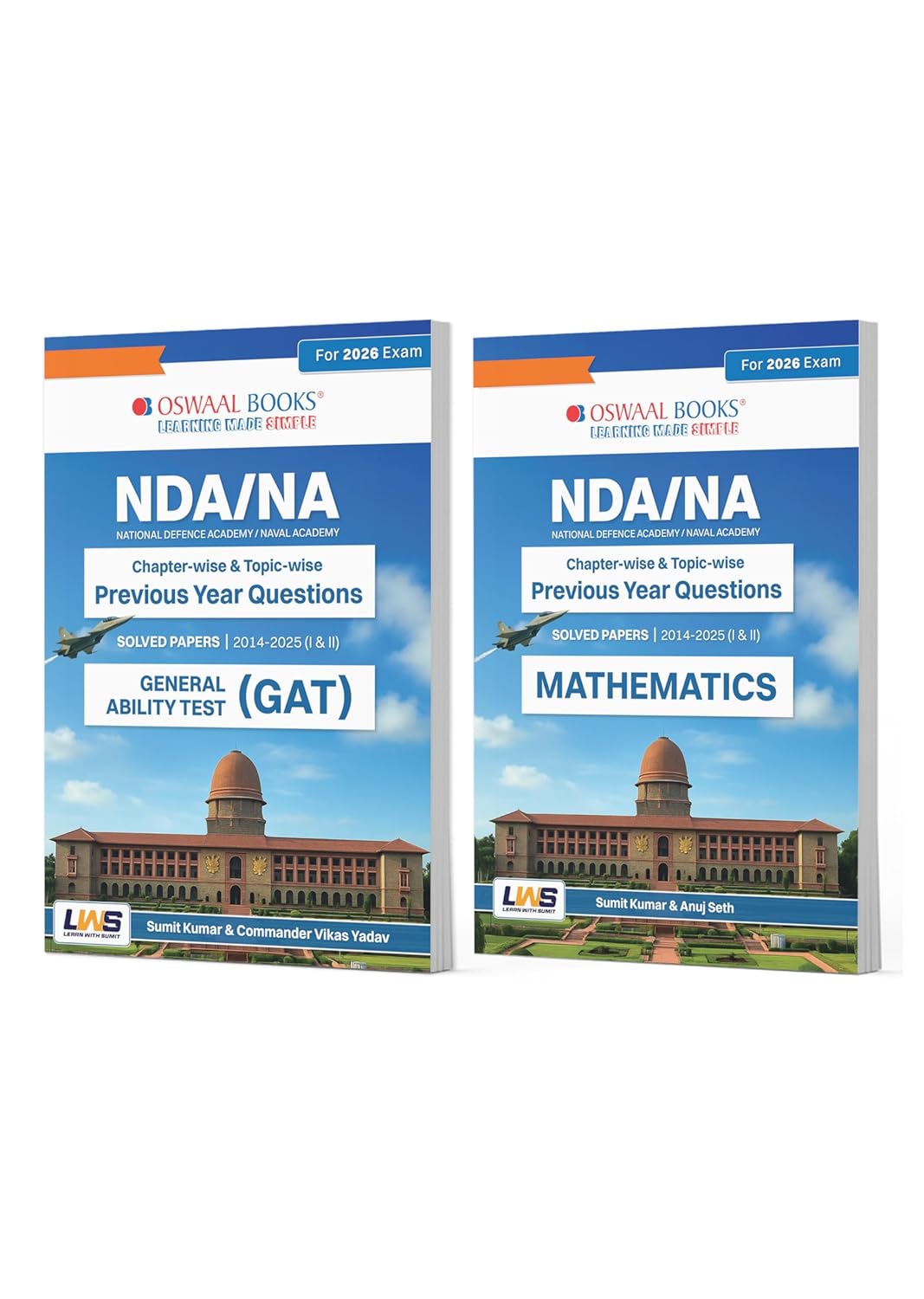 NDA-NA (National Defence Academy Naval Academy) Chapter-wise & Topic-wise Previous Year Questions Solved Papers (2014-2025) (I & II) General ... & Mathematics (Set of 2 Books)