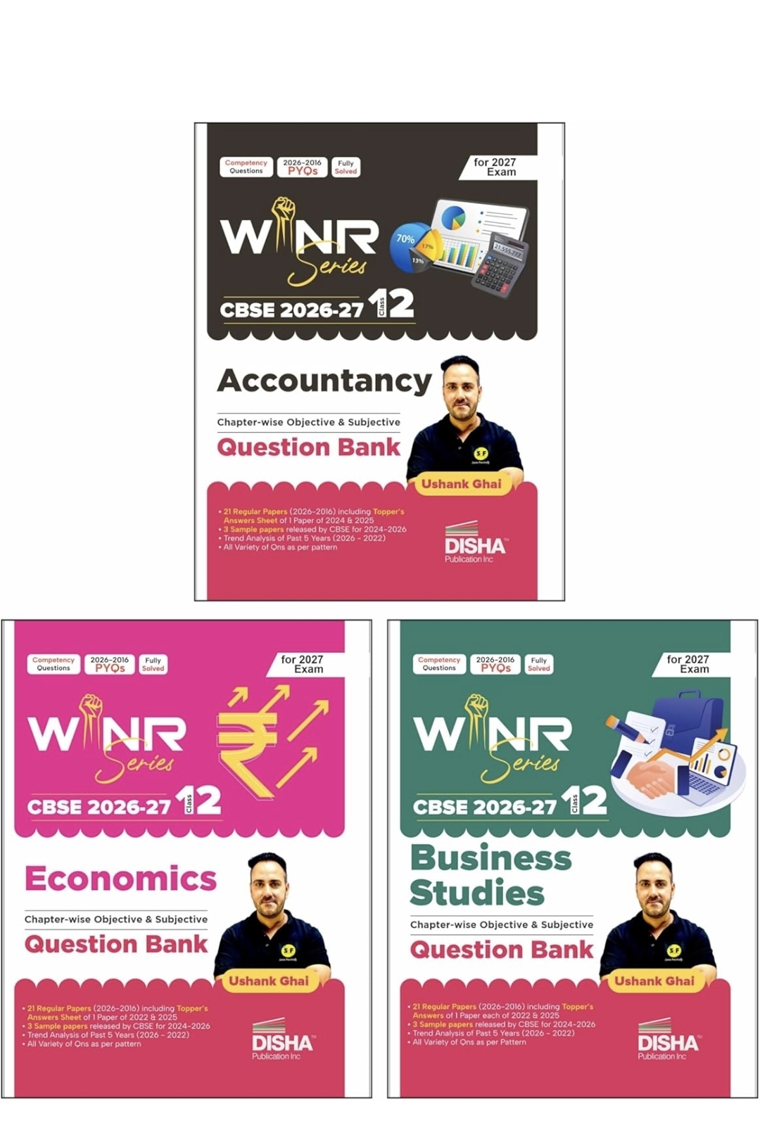 WINR Series Combo (3 Books) CBSE Class 12 Accountancy, Business Studies & Economics